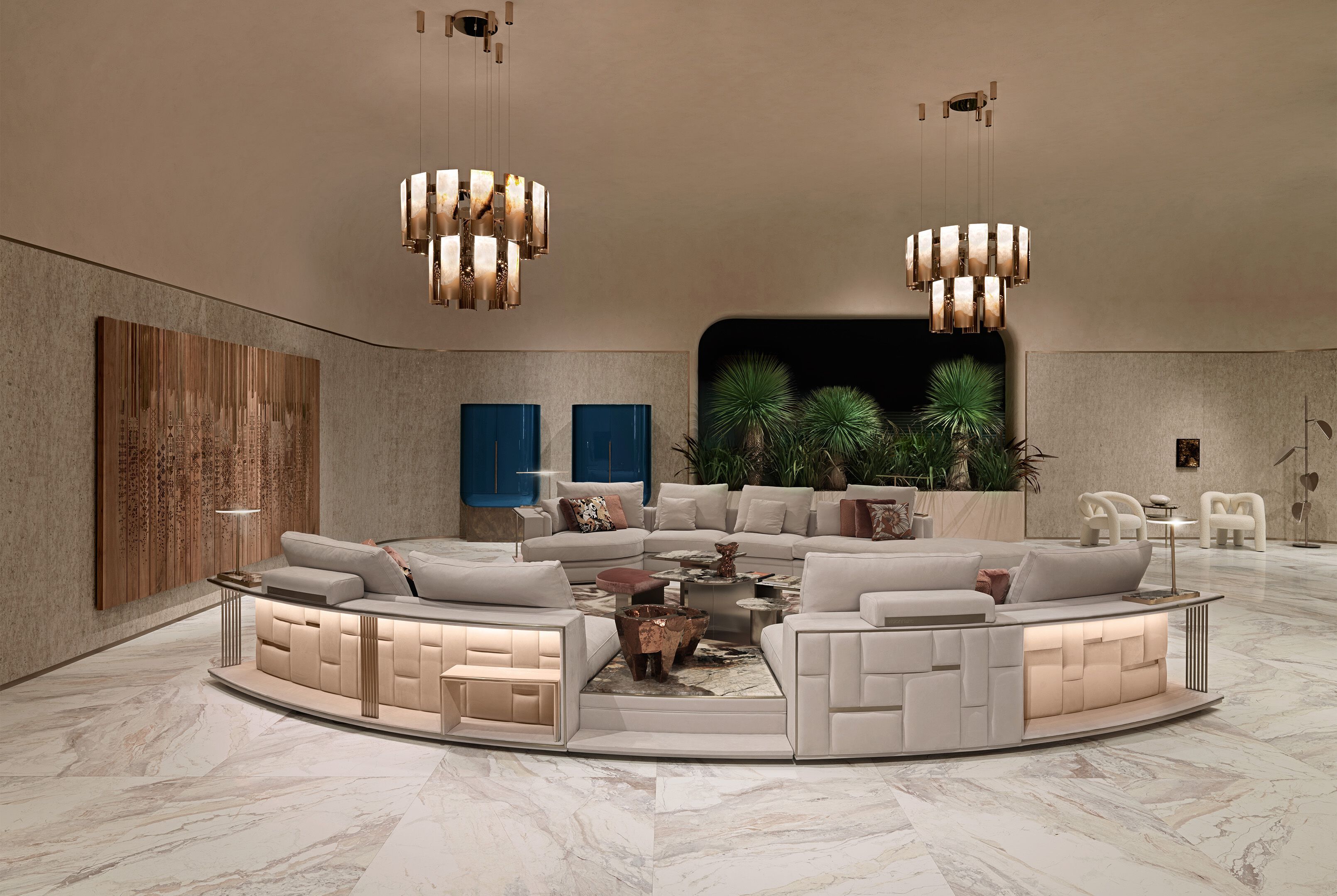 Кожаный модульный изогнутый диван Visionnaire Nomad ARCH-00108311 - Вид №9