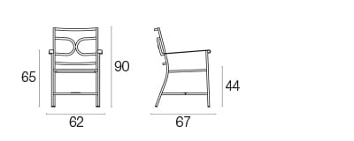 Стальной садовый стул с подлокотниками emu Collier ARCH-00147628 - Вид №8