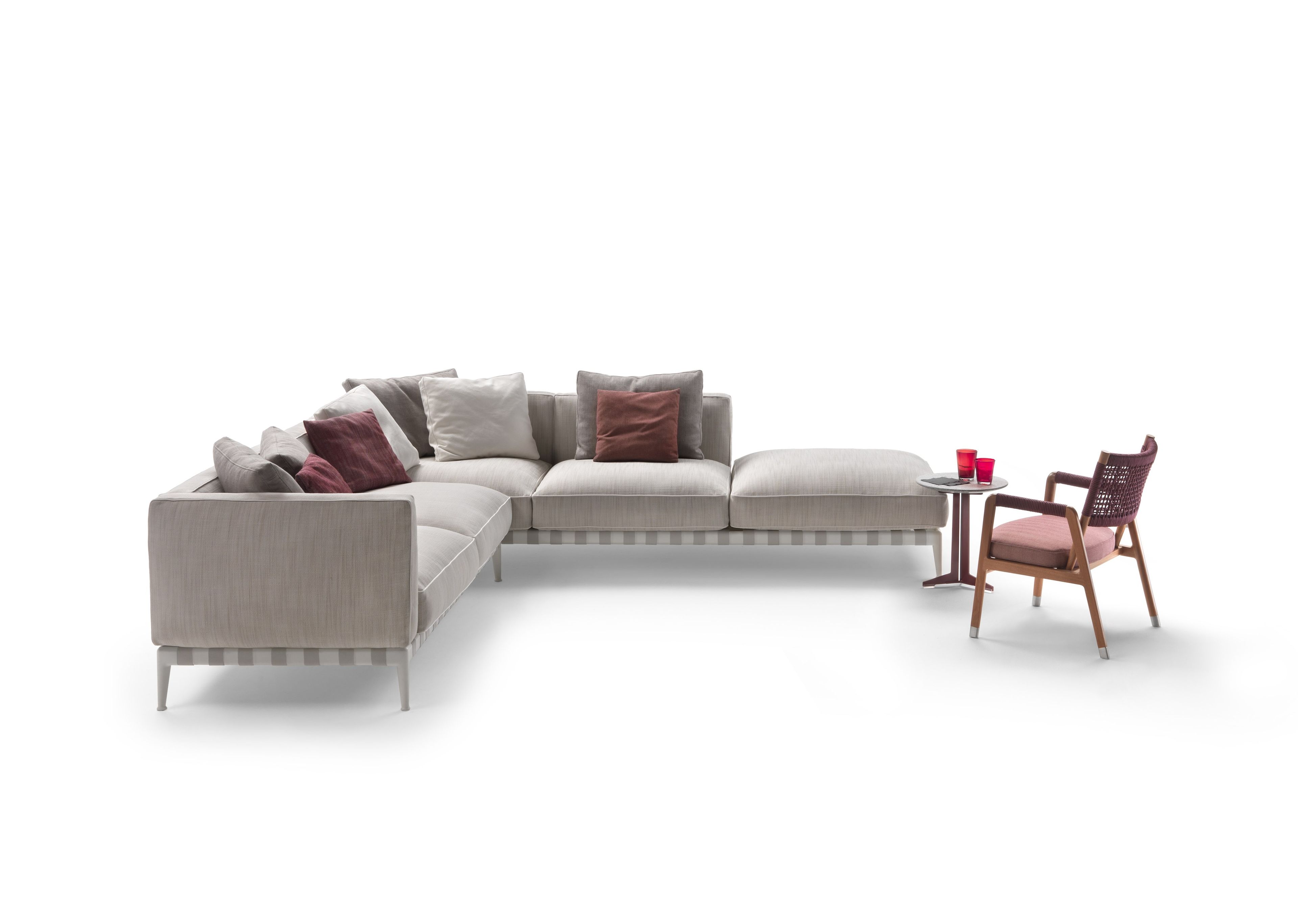 Ткань открытый секционный диван Flexform Атлас ARCH-00134214 - Вид №3