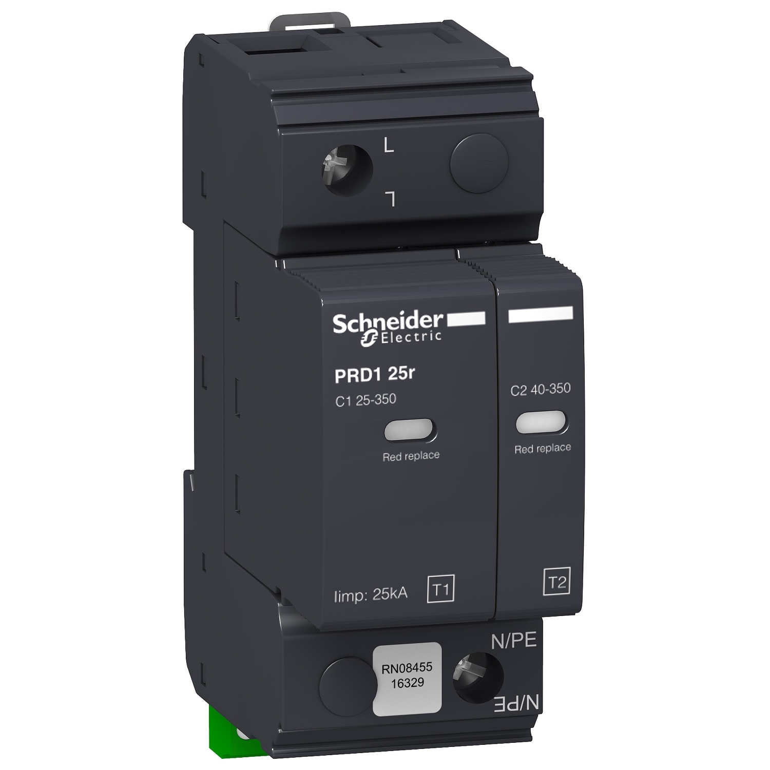 16329 PRD1 25r ОПН 1-ПОЛЮСНЫЙ КЛАСС 1+2 СО СМЕННЫМИ КАРТРИДЖАМИ Schneider Electric Multi 9 