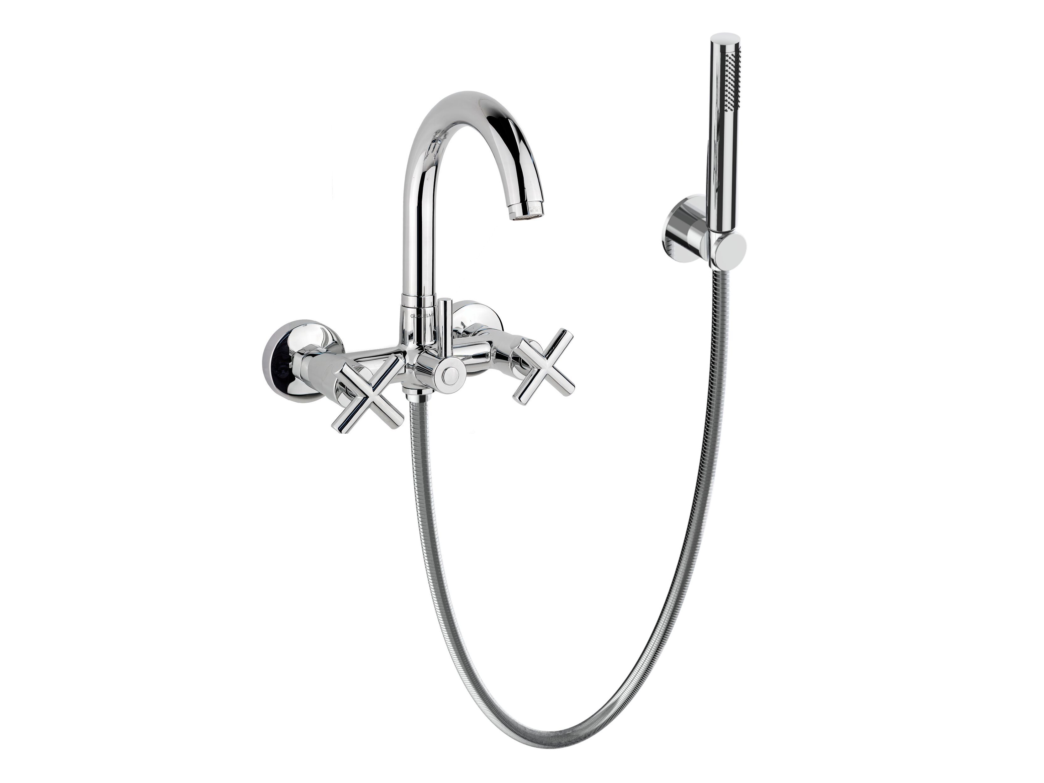 Настенный смеситель для ванны с ручным душем GUGLIELMI RUBINETTERIE Вера ARCH-00016722 - Вид №1