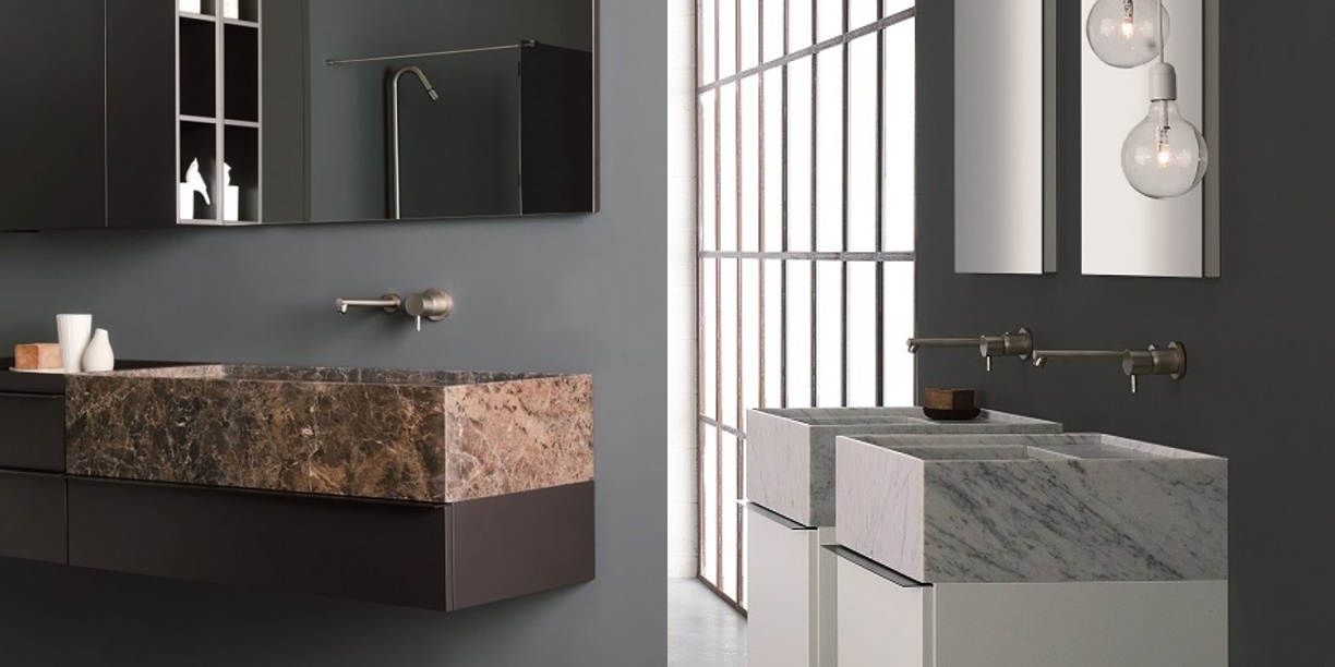 Toscoquattro Смеситель для раковины настенный Rubinetteria нерж.сталь 08RD05IS - Вид №1