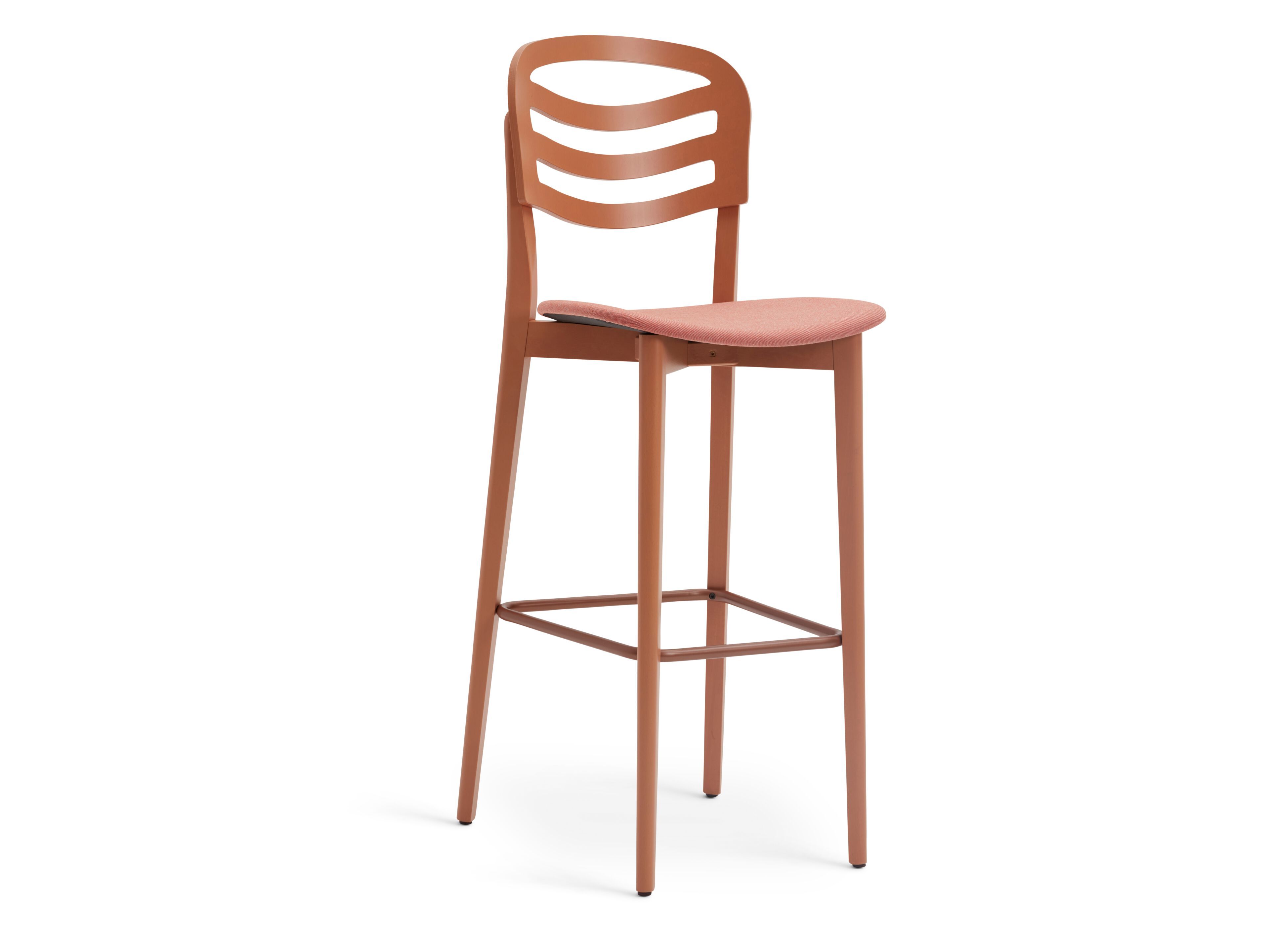 Высокий стул из бука с мягким сиденьем Origins 1971 Farah ARCH-00064746