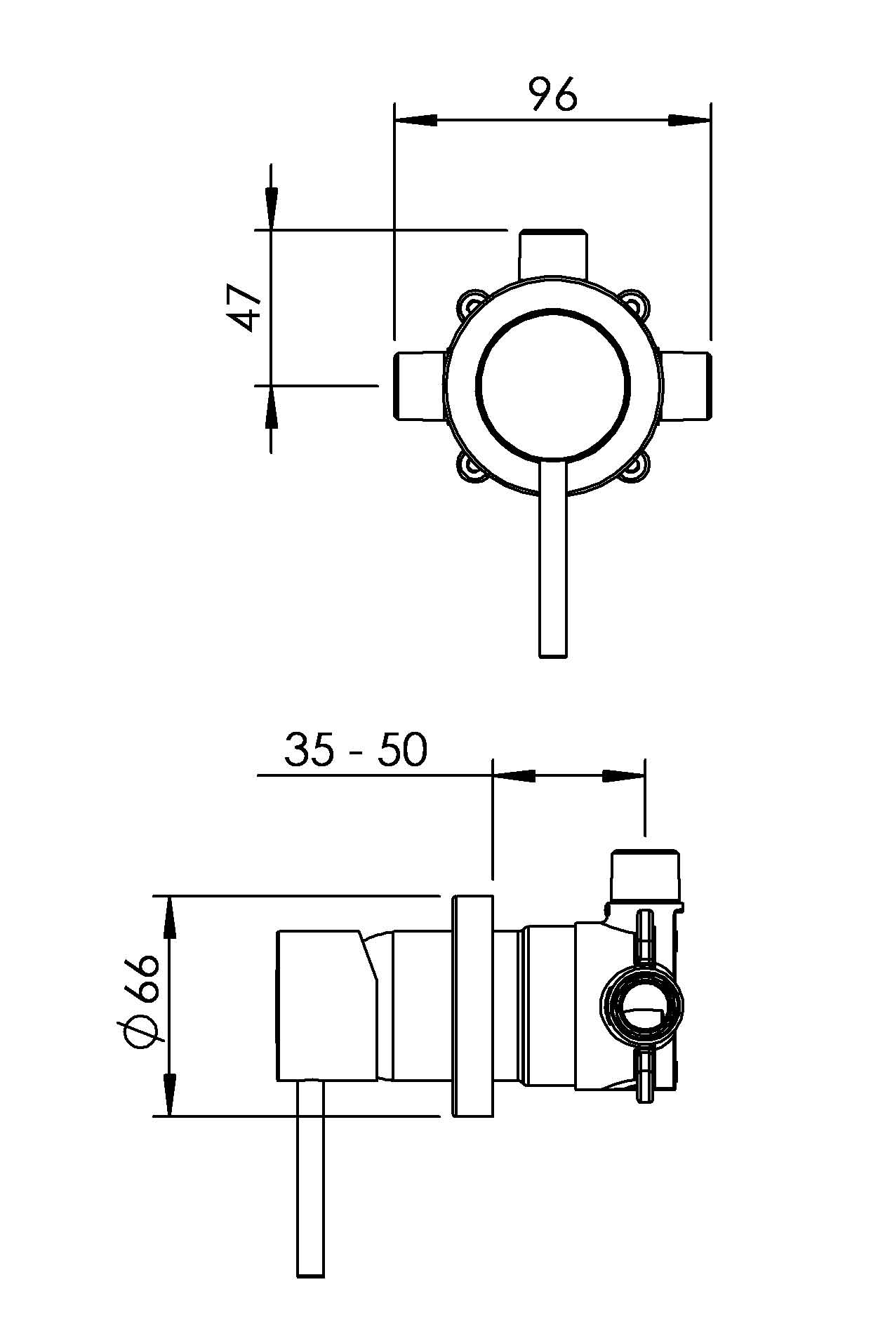 MMHPUSCP Минималистский мини-смеситель для душа Methven Minimalist - Вид №1