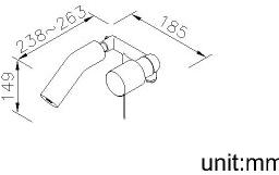 JUSTIME Смеситель для ванны настенный однорычажный Lucky 7 6777-wx-80ma - Вид №1