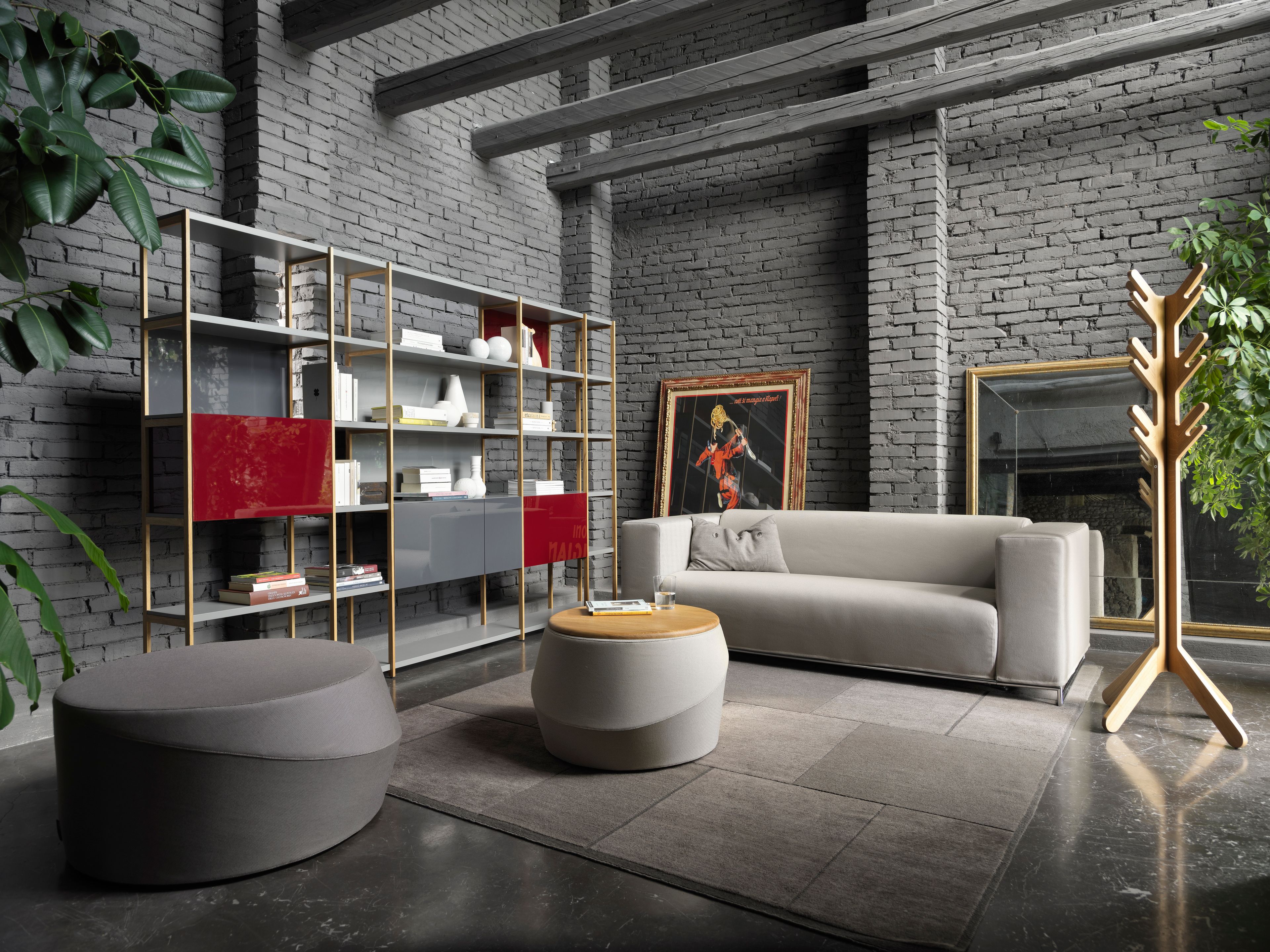 Круглый пуф из ткани или кожи Casamania & Horm GIRO ARCH-00044692 - Вид №3