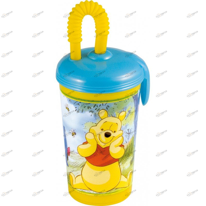 Стакан с соломинкой "Винни Пух", 450 мл STOR ВИННИ ПУХ 336005 Желтый Santreyd 