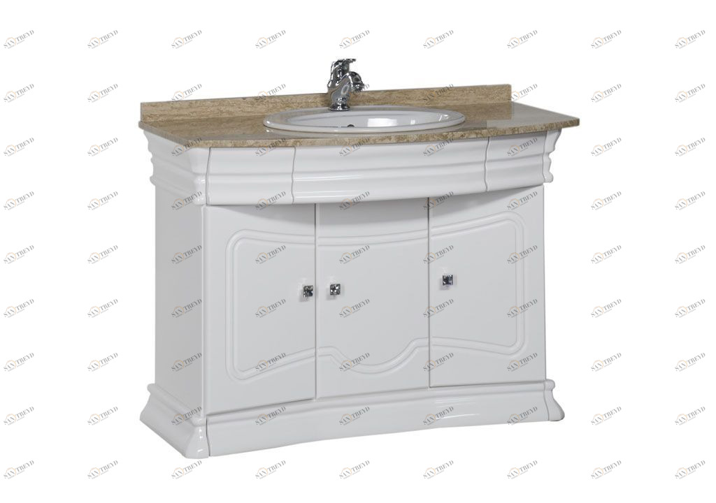 Тумба с раковиной Aquanet Греция 110 белый (травертино) с раковиной 001715450016823900180082