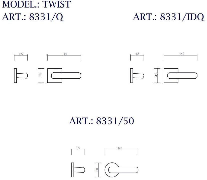 Pasini Ручка из латуни на розетке  8331  - Вид №6