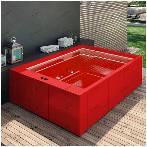 Бассейн Gruppo Treesse Muse Plus-V212I-K прямоугольный встроенный красный PLUSV212IK