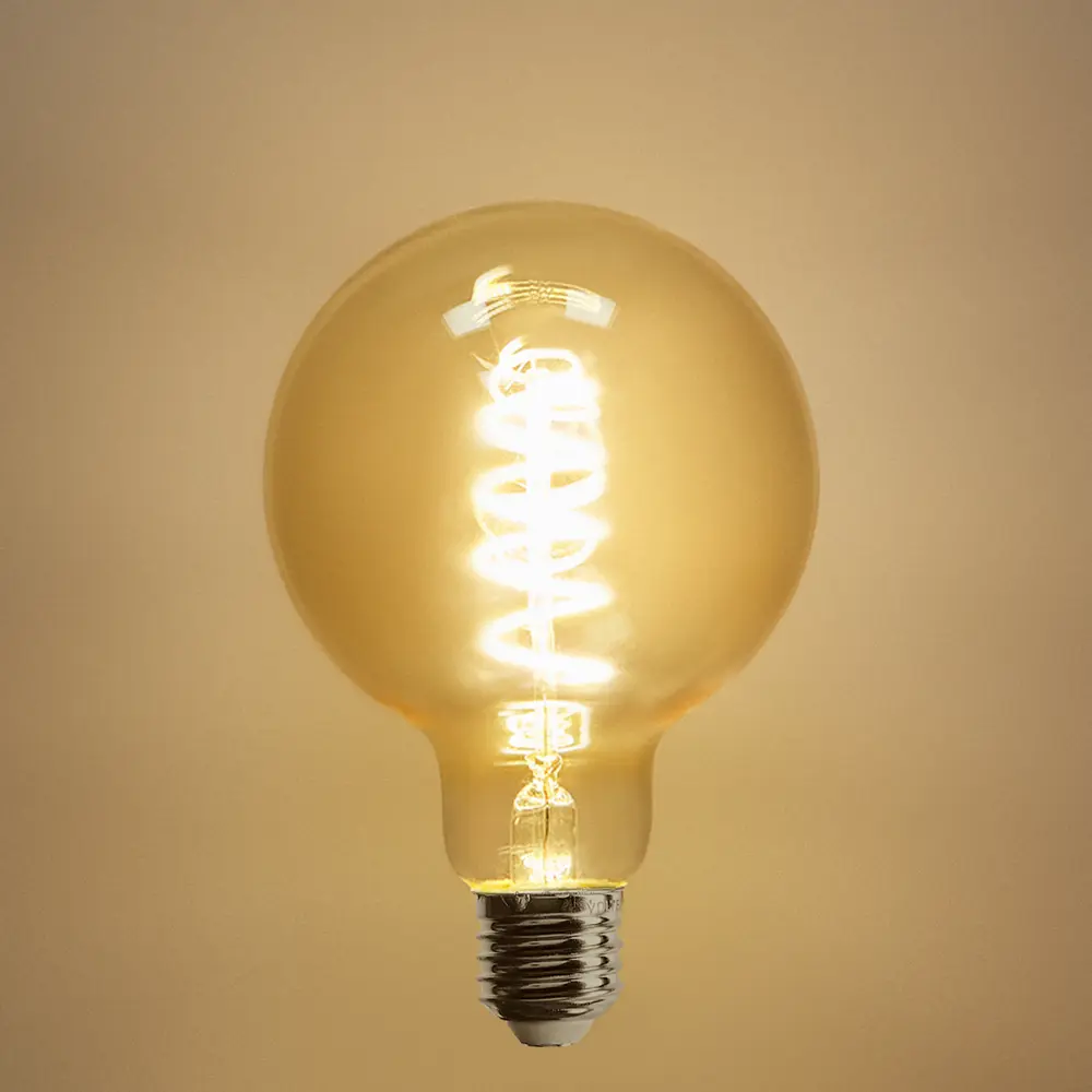 Декоративная филаментная лампа Voltega G95 тонированная 4Вт E27 89345979 STLM-0910941 - Вид №2