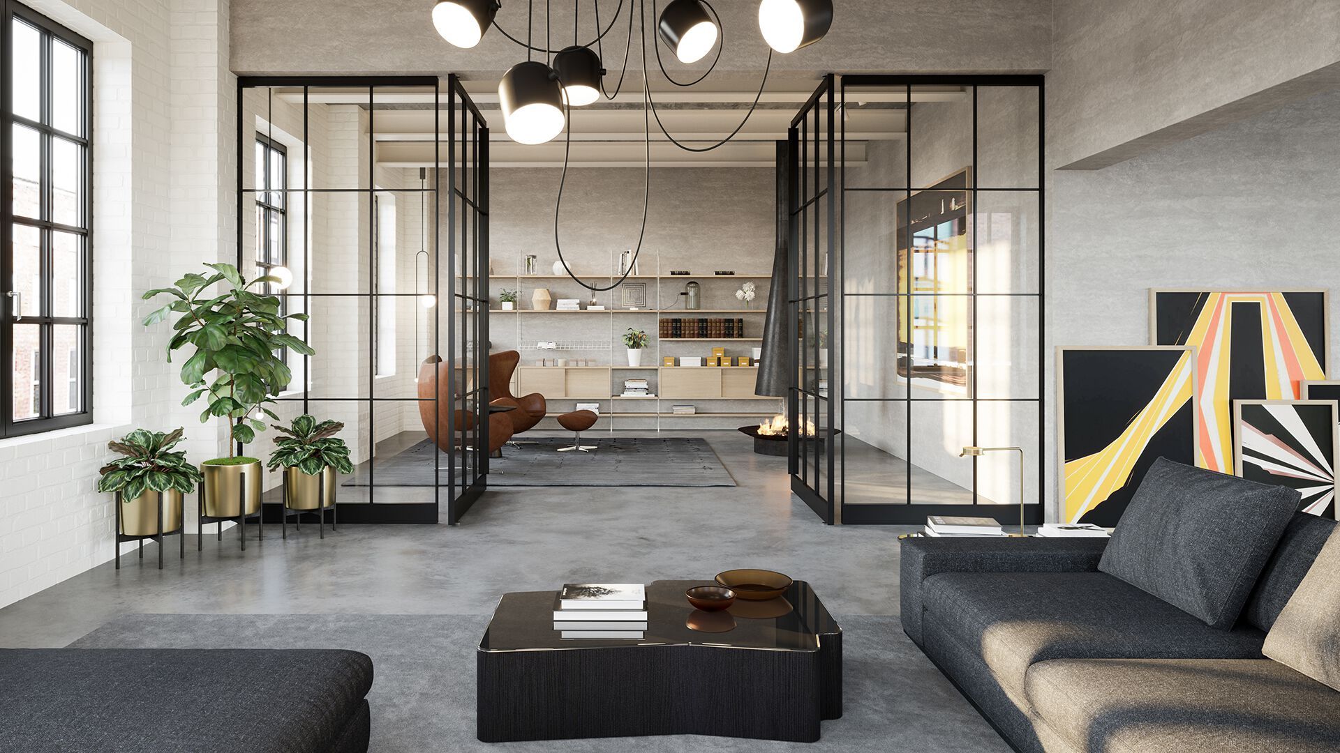 Алюминиевая и стеклянная поворотная дверь AXIS AXIS PREMIUM ARCH-00126485 - Вид №3