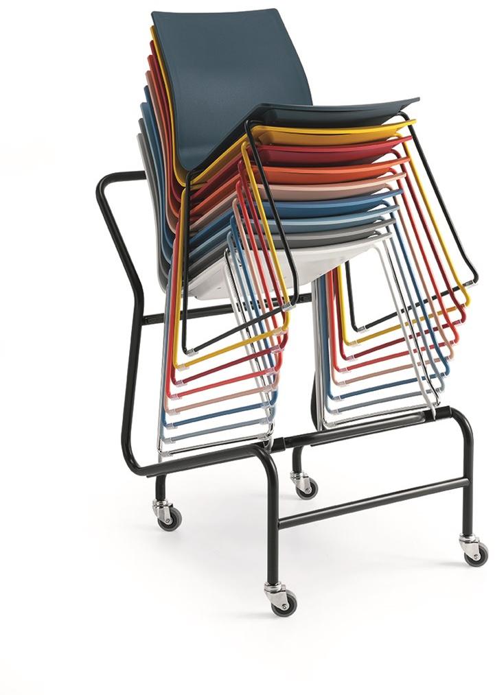 Sesta Стул для конференций, штабелируемый салазками из полипропилена Q3 sun-id-1347612 - Вид №2