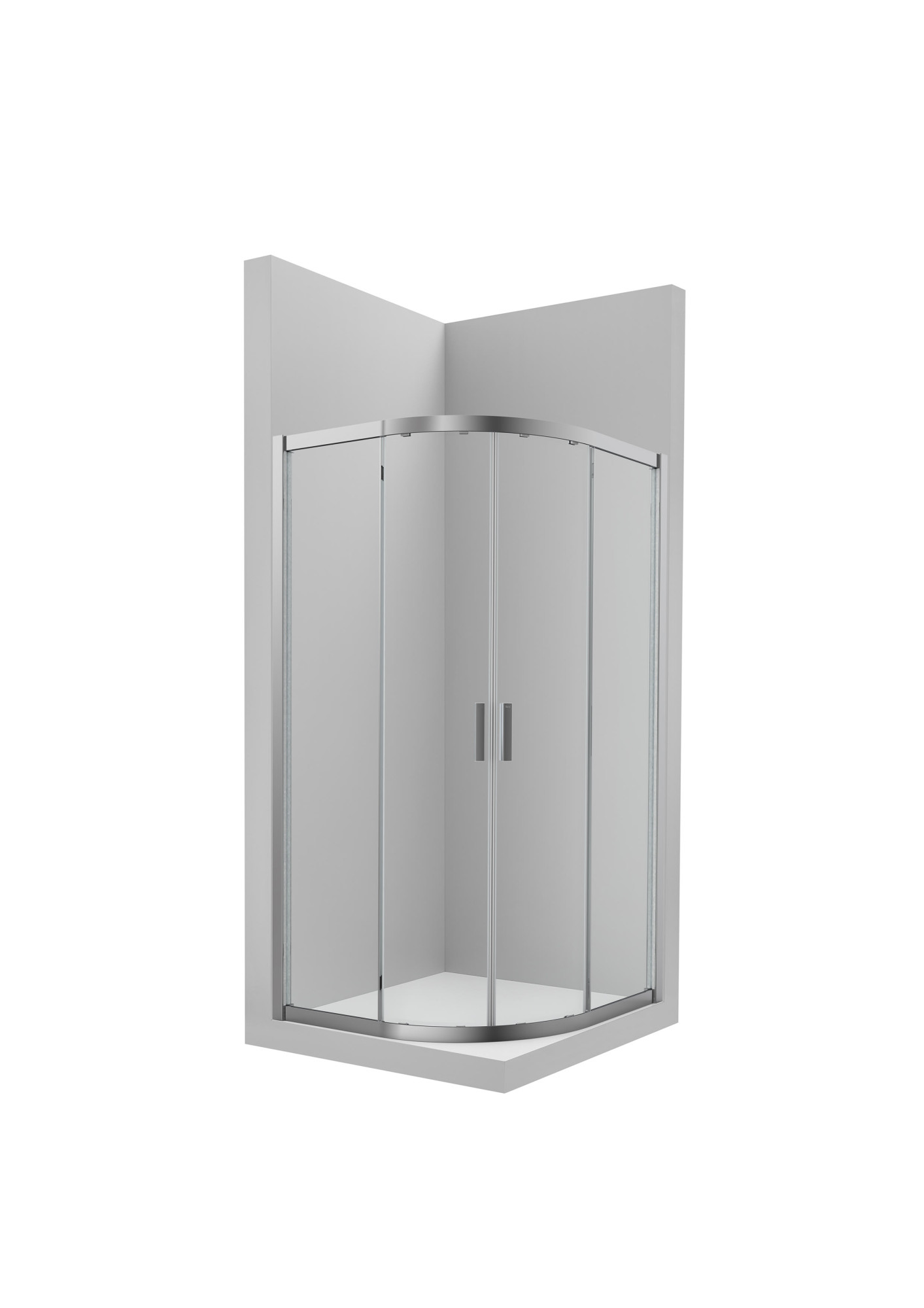 AM16608012M MR - Угловой душ с 2 раздвижными створками + 2 стационарными ROCA Ura 