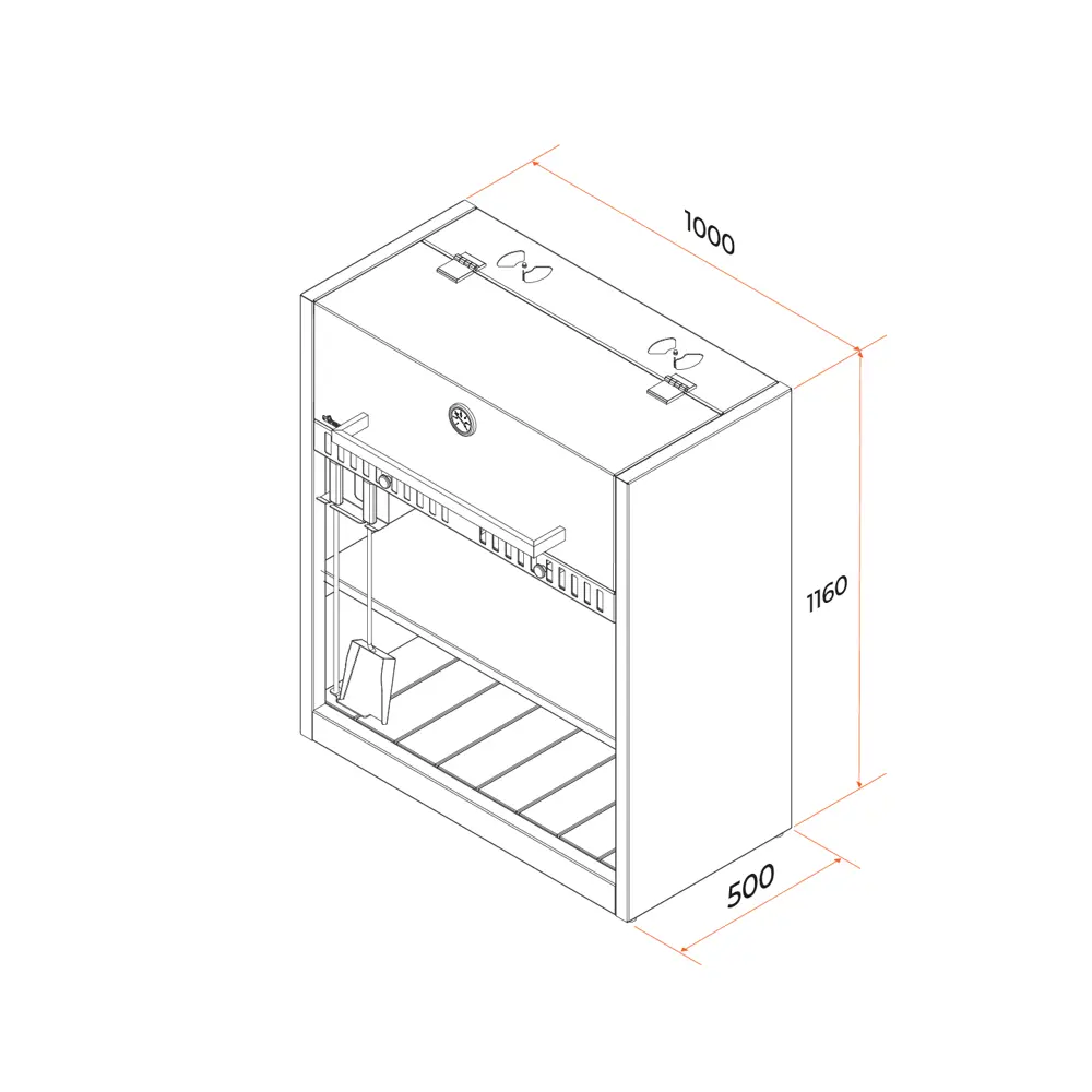 Гриль Gratar Expert EGR 1000 2 мм 116x100x50 см STLM-2175049 - Вид №6