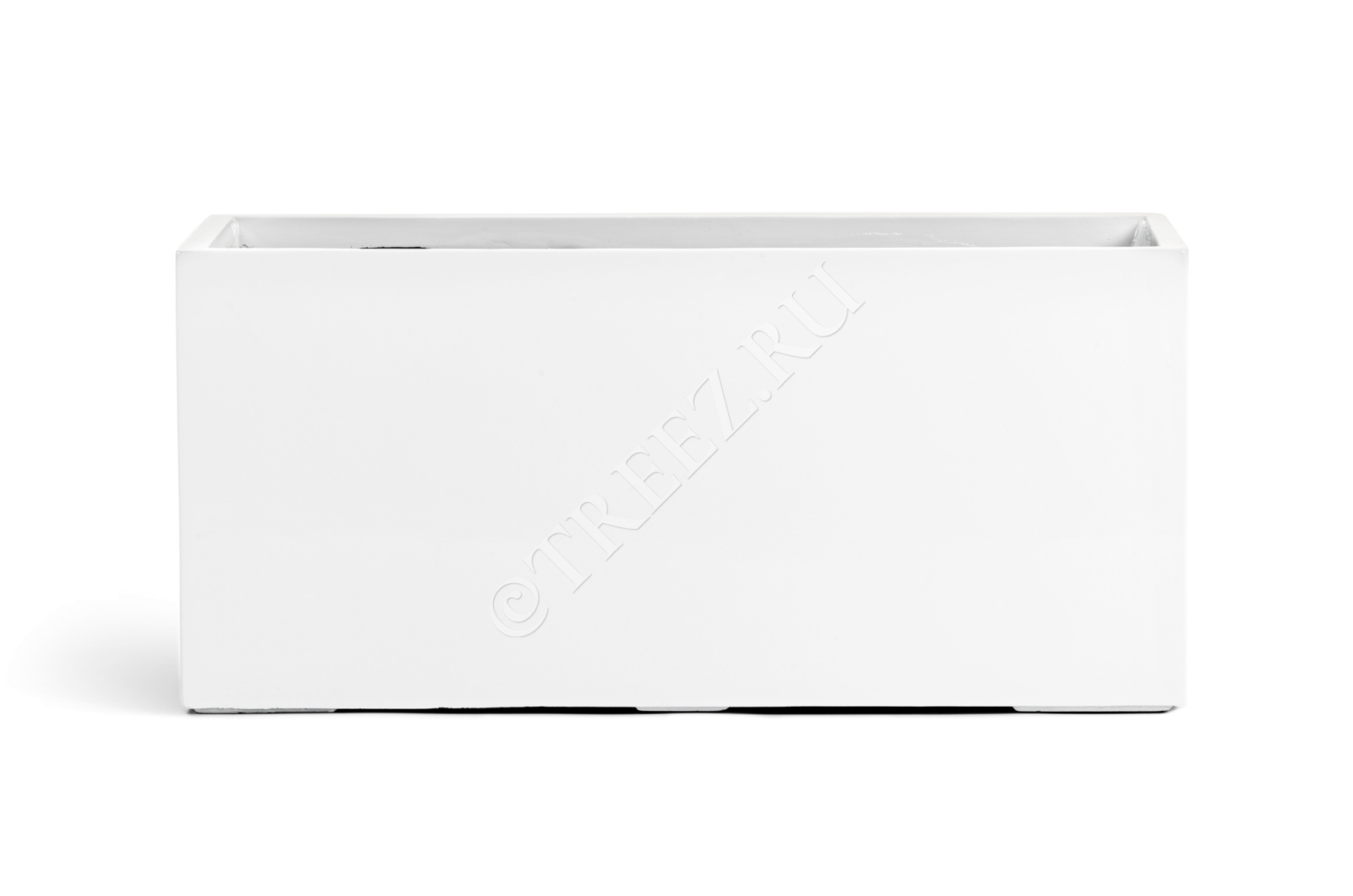 41.3320-05-041-WH-40 Кашпо  Effectory - серия Gloss - Низкий узкий прямоугольник - Белый глянцевый лак Цветочная коллекция  - Вид №3