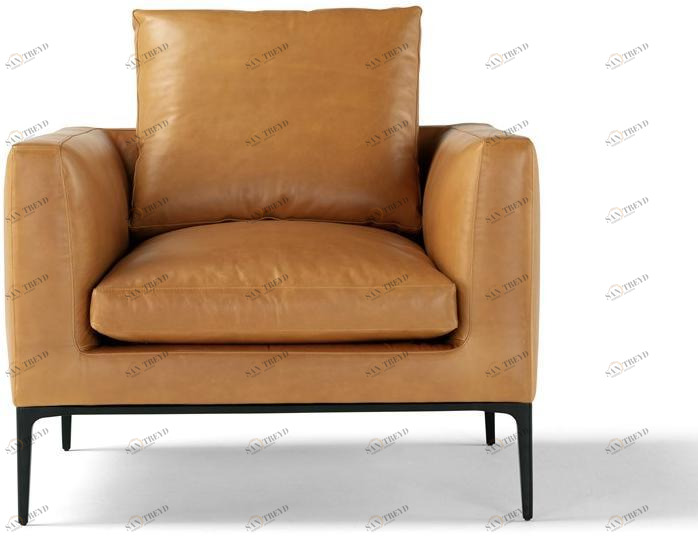 AMURA Кожаное кресло с подлокотниками Leonard Am024 010