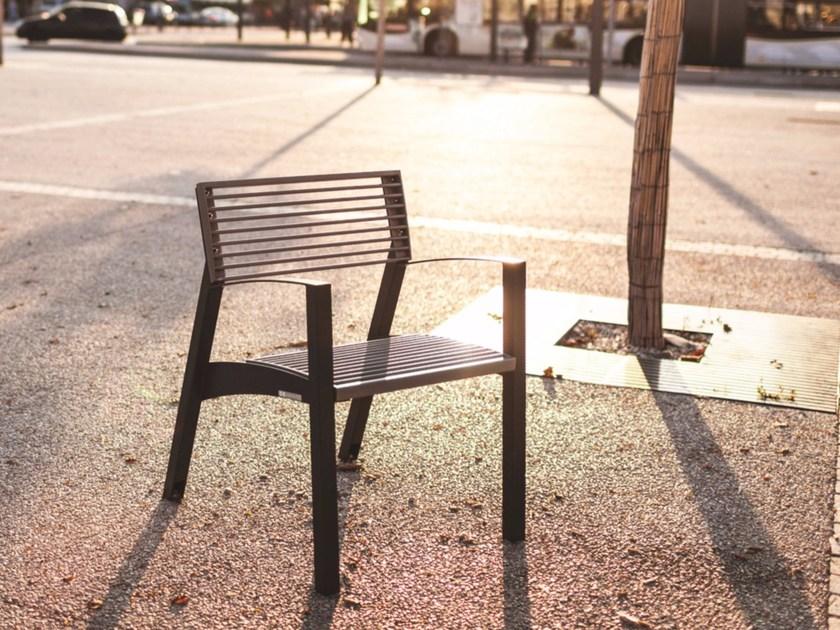 mmcité1 Сиденье для улицы из оцинкованной стали Vera Lv257 - Вид №1