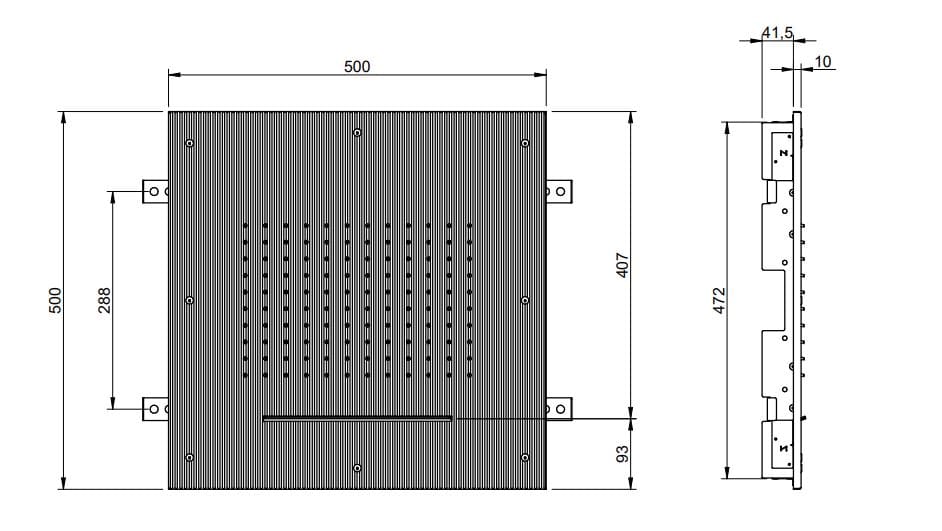 Латунная потолочная встраиваемая душевая головка Rubinetterie Treemme Appia ARCH-00108967 - Вид №2