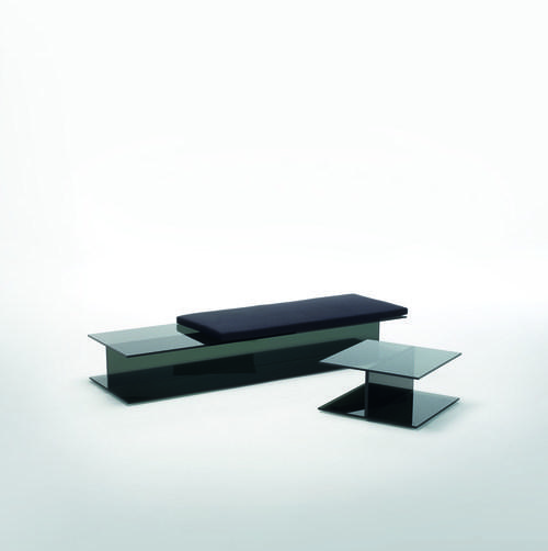 Glas Italia Низкий квадратный журнальный столик из хрусталя I-beam sun-id-1434397 - Вид №1