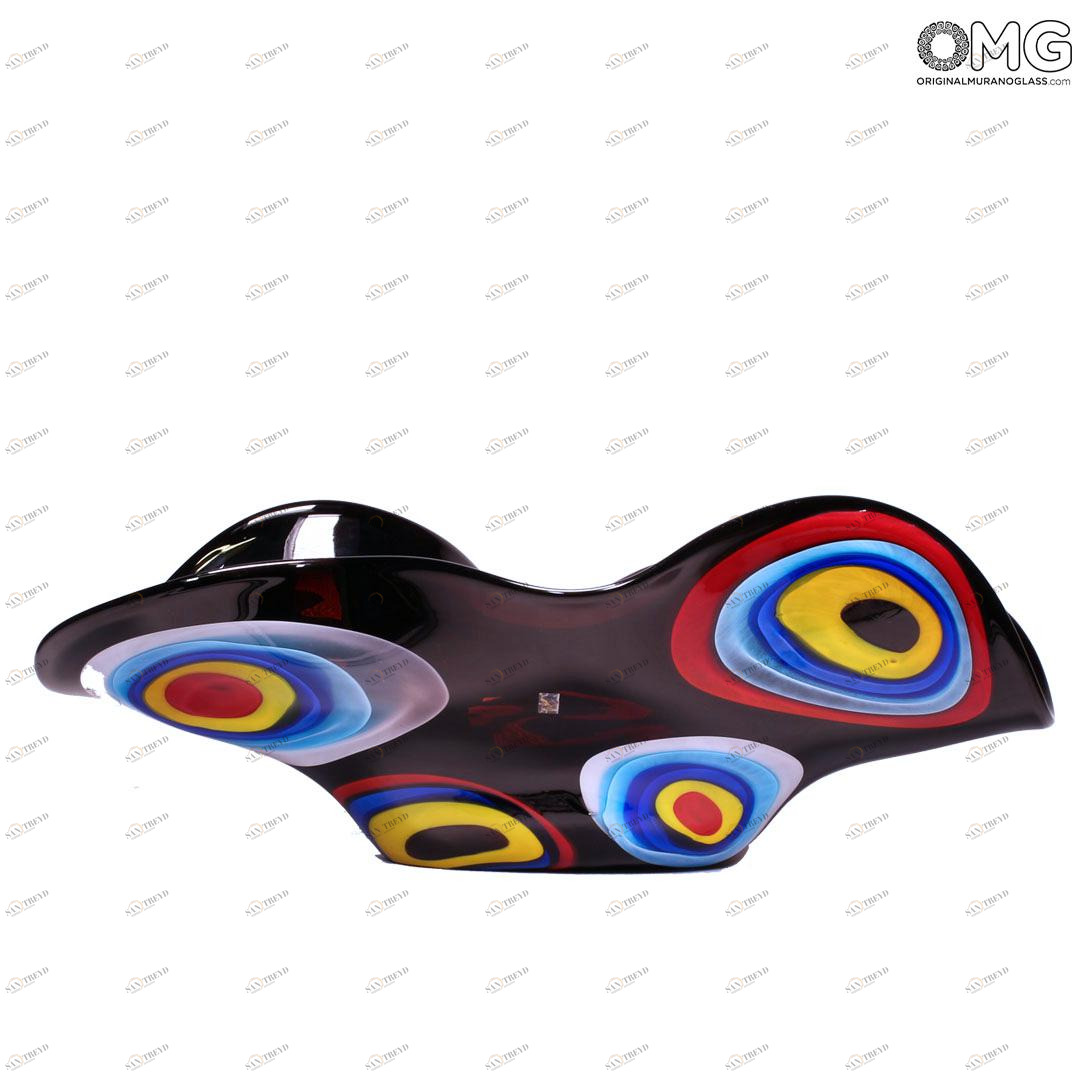 4549 ORIGINALMURANOGLASS Ваза Яркий акцент - Дутое стекло - муранское стекло OMG 66 см 