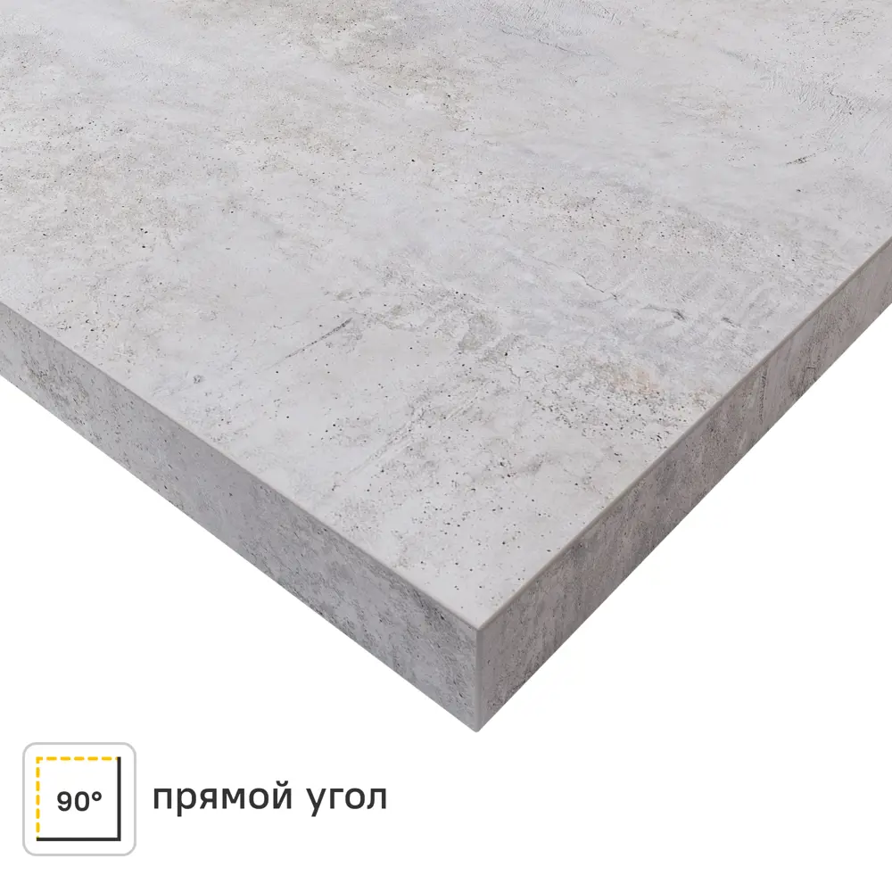 Столешница KONSENSA Бетон светлый 60x300x3.8 см ДСП цвет серый 89452055 STLM-2023608 ДСП Прямой угол