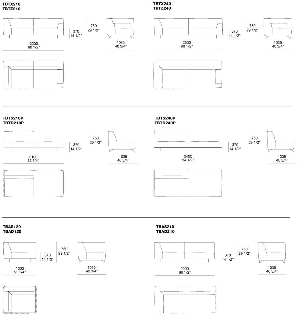 Poliform Модульный угловой диван из ткани Tribeca sun-id-1438797 - Вид №4
