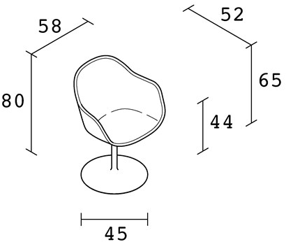 Alias Вращающееся кресло, обитое кожей и кожей New lady 07g - Вид №4