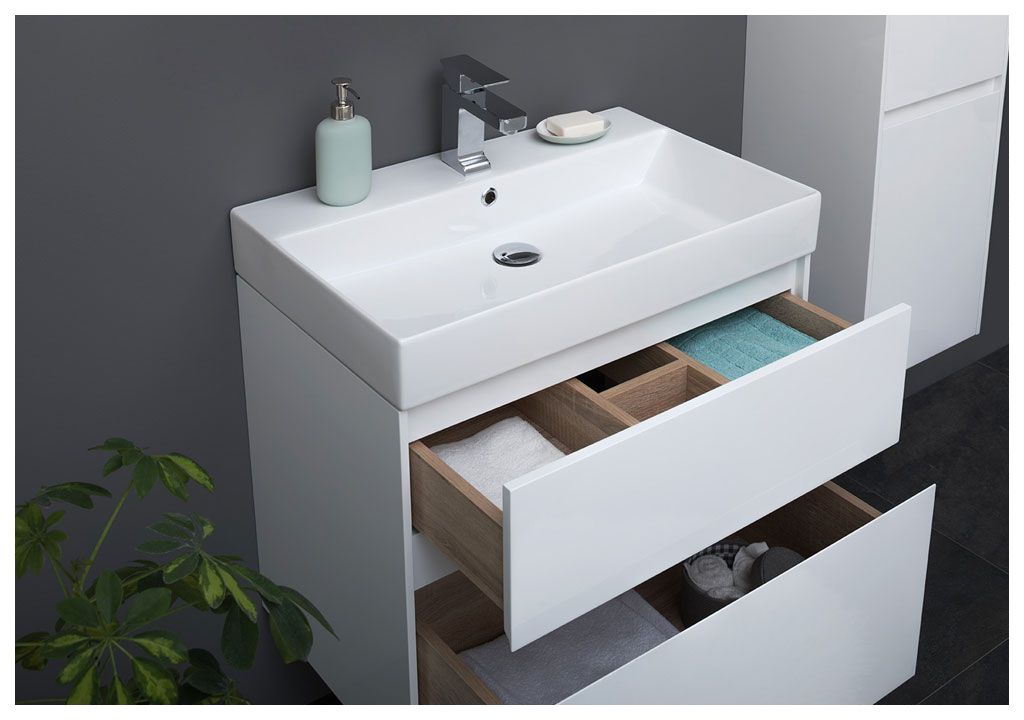 Мебель для ванной Aquanet Бруклин 70 белый 00207804 - Вид №5