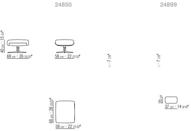 Flexform Вращающееся кресло с подлокотниками из кожи и ткани Sveva sun-id-1372654 - Вид №9