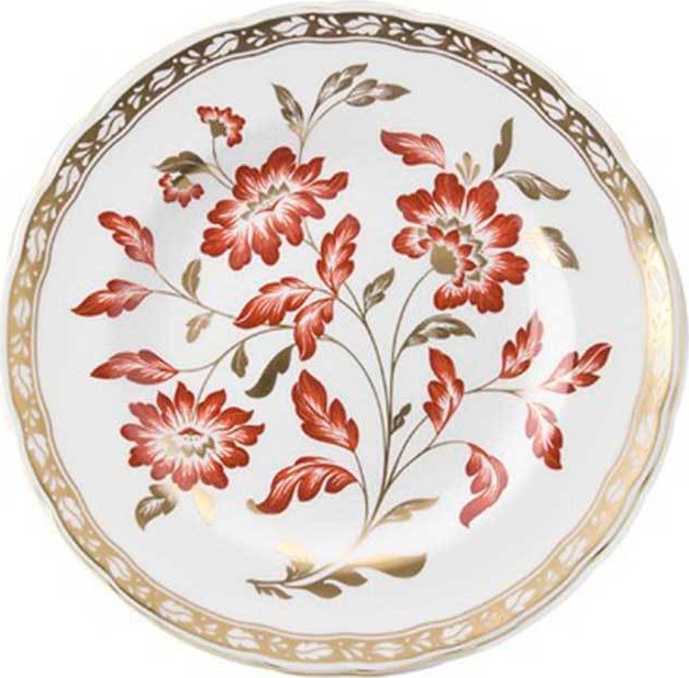 90779 Royal Crown Derby Тарелка акцентная 21,5см "Дерби, красный декор" Фарфор костяной 