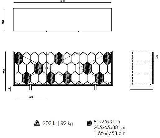 Mambo Unlimited Ideas Буфет из дерева Lewis sun-id-1499205 - Вид №2