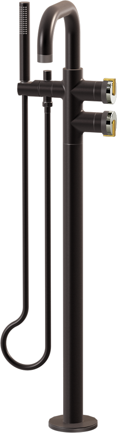 E-11557-R1PC-L1BAU-GM Смеситель напольный отдельностоящий (внешняя часть) GRAFF MOD+