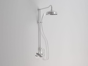 Металлическая термостатическая настенная душевая колонна с ручным душем