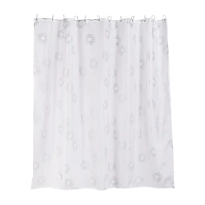 Штора для ванной с кольцами Verran Claro 180x180 см полиэстер цвет белый