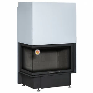 Каминная топка Экокамин Дельта 1000LB угловая левая с черным шамотом