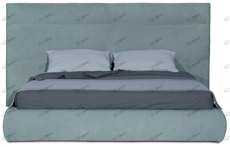 BAXTER Мягкая кожаная кровать с высоким изголовьем sun-id-1402518