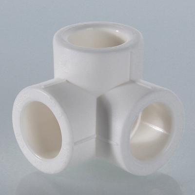 VTp.738.0.025 Фитинг полипропиленовый – тройник двухплоскостной Valtec 25 мм  - Вид №1