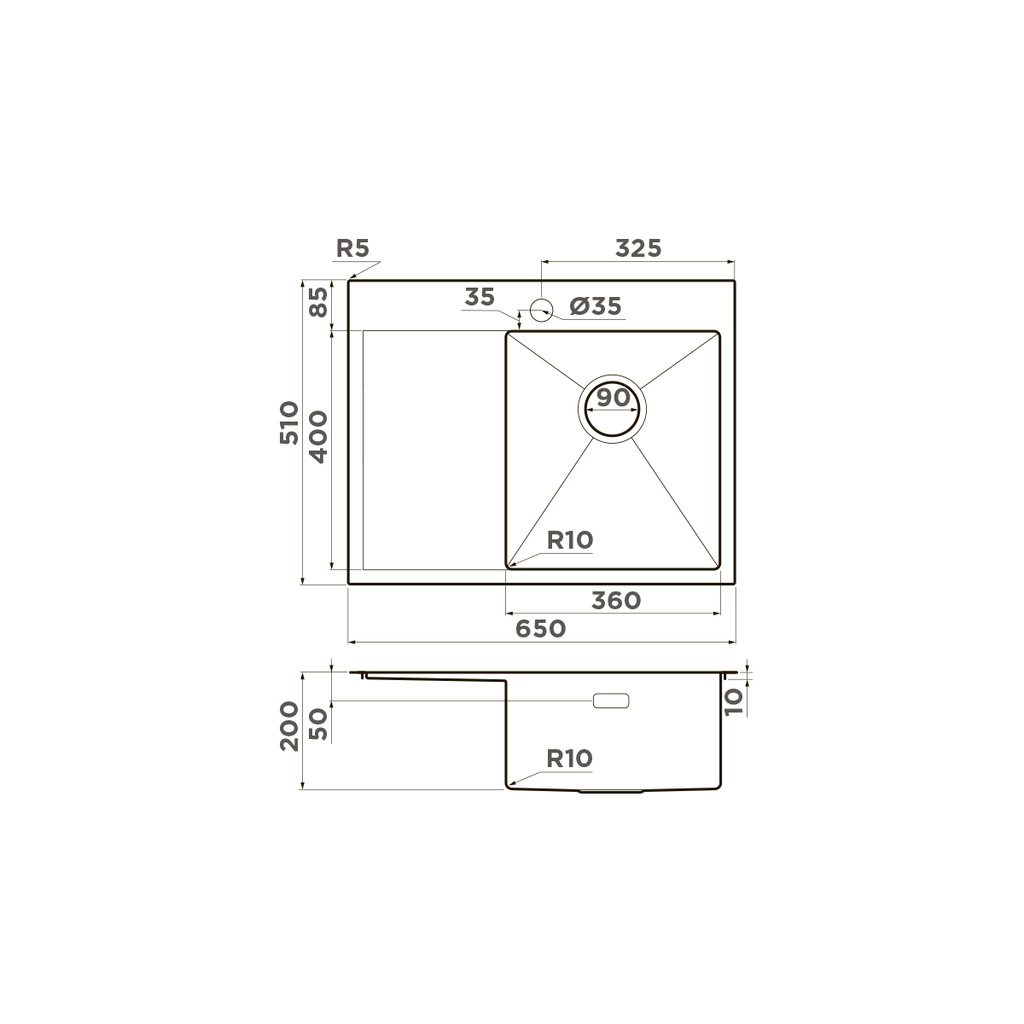 Кухонная мойка Akisame 65 GM-L OMOIKIRI 4973097 - Вид №4