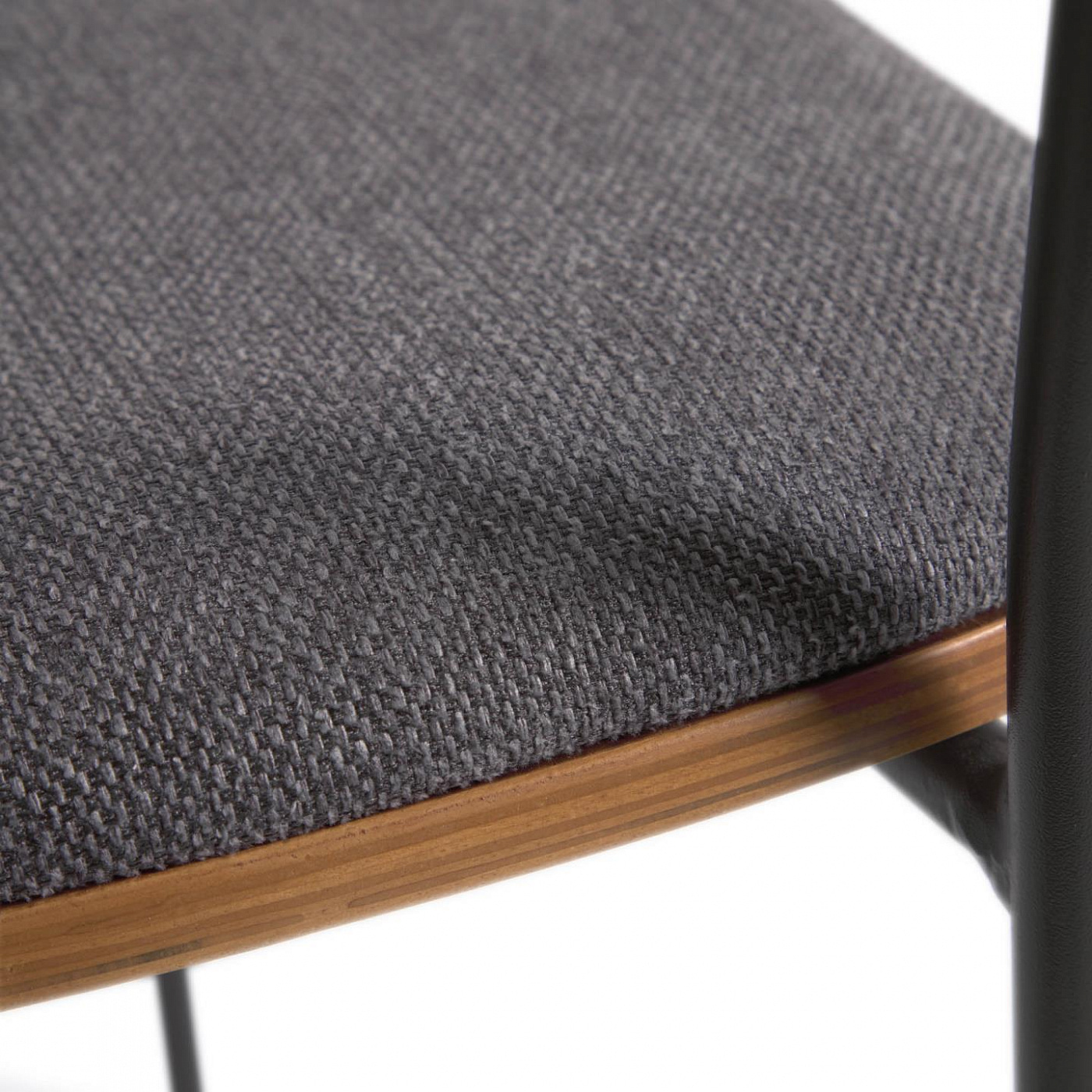 108302 Стул со шпоном ореха и металлом в черной отделке La Forma Maureen  - Вид №4