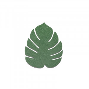 990220 HIPPO forest green подстаканник лист монстеры 14х12 см, толщина 1,6мм;LIND DNA