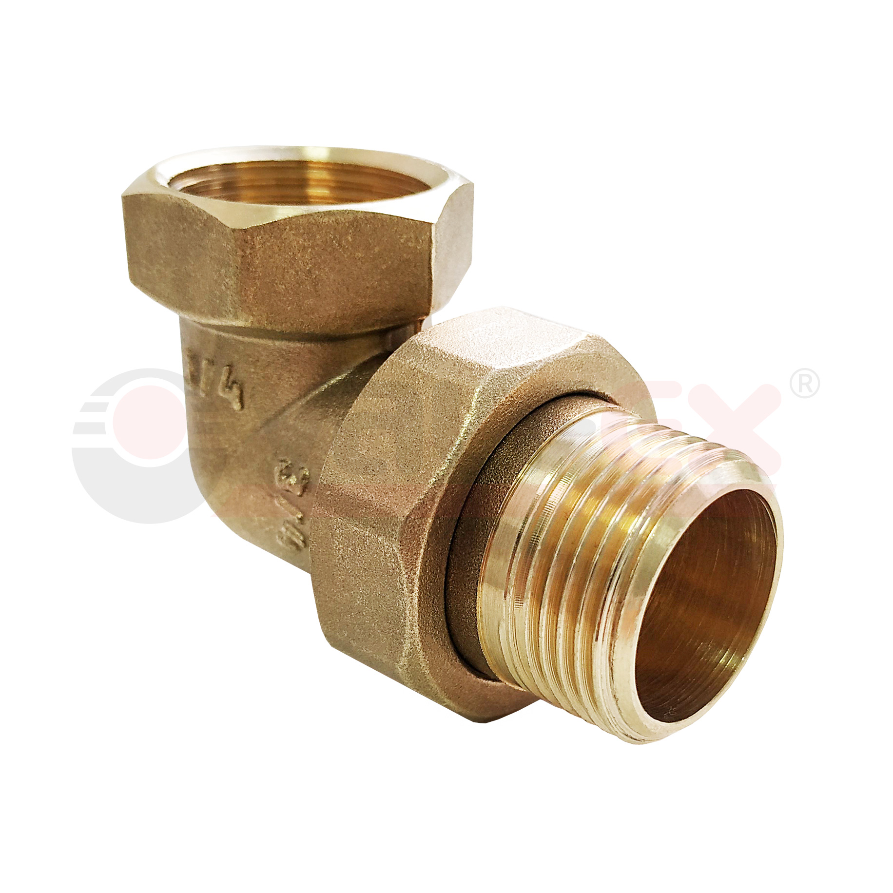 VF.098.L.100 Valfex Сгон разъемный угловой (внутр.-наруж.) 