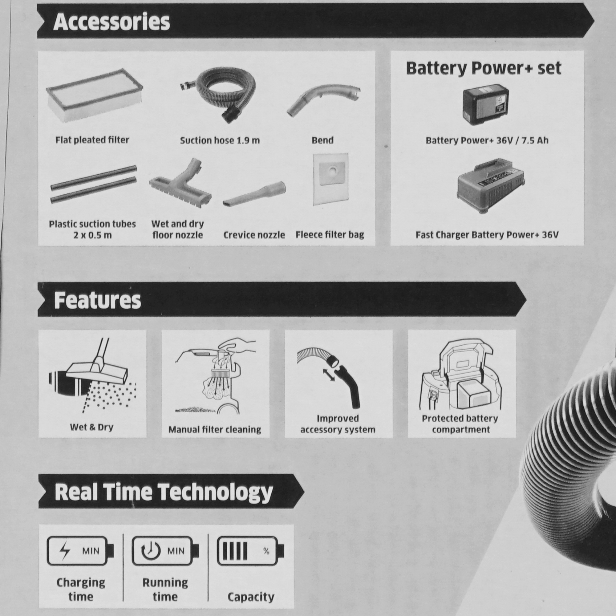 Строительный пылесос аккумуляторный Karcher NT 22/1 Ap Bp Pack Battery Power 36V 9970283 STDN-0020296 - Вид №13