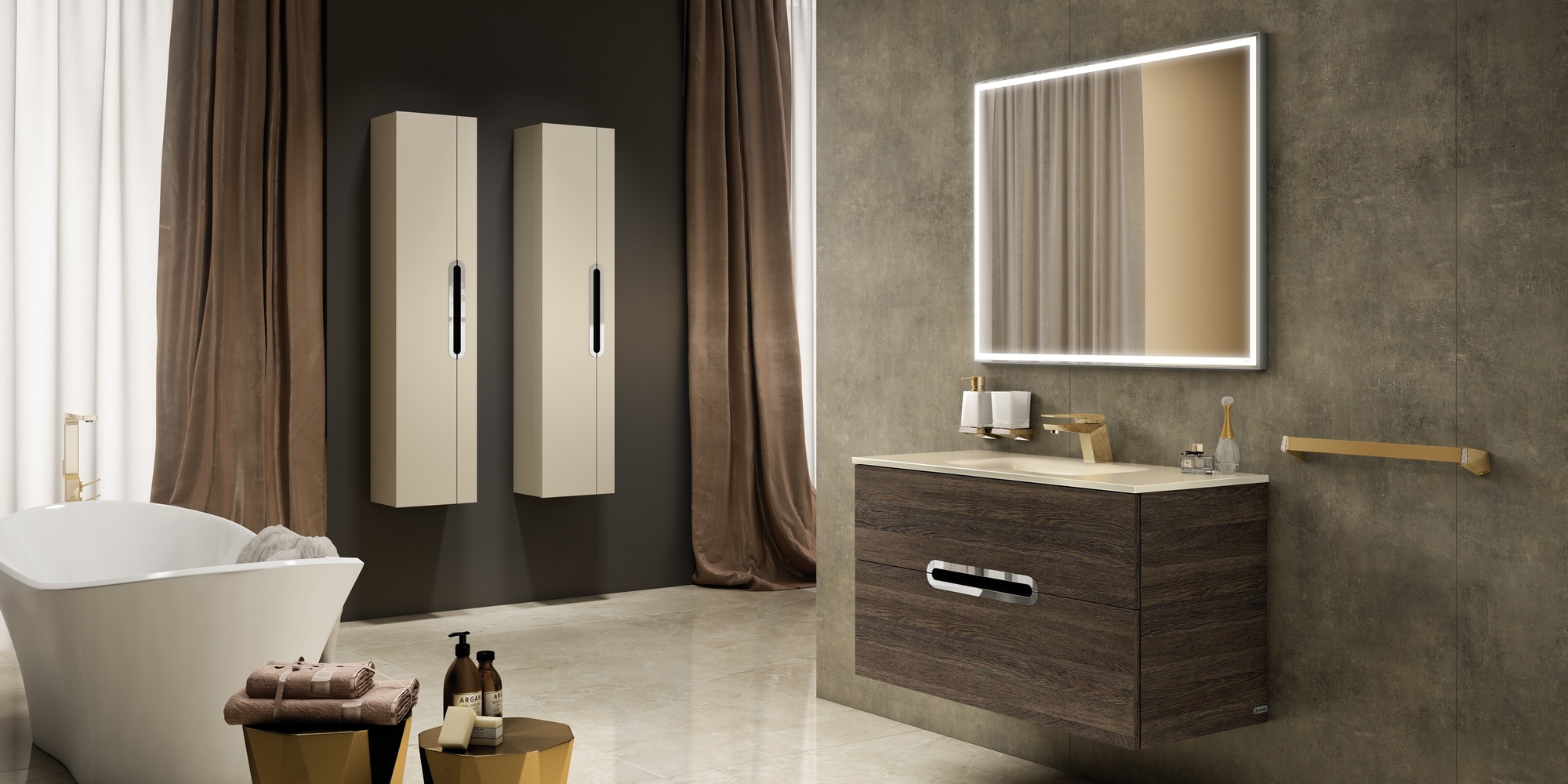 Sonia Комплект мебели для ванной 4 PLAY орех PLAY4 - Вид №1