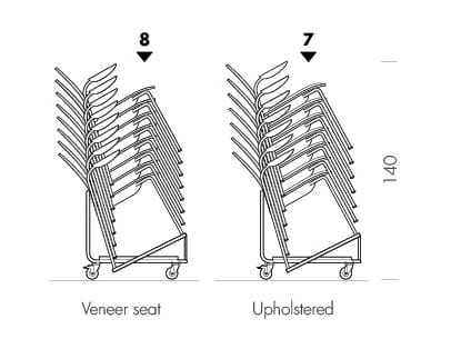 Штабелируемый стул из дуба с подлокотниками Gazzda Book ARCH-00021570 - Вид №15