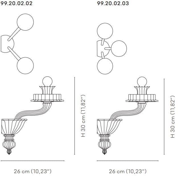 Настенный светильник из дутого стекла VENINI фиолетовый ARCH-00148509 - Вид №2