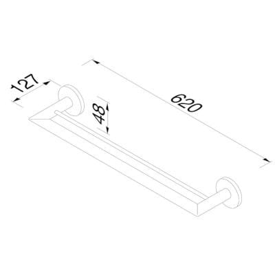 Металлический держатель для полотенец Geesa Nemox ARCH-00108287 - Вид №2