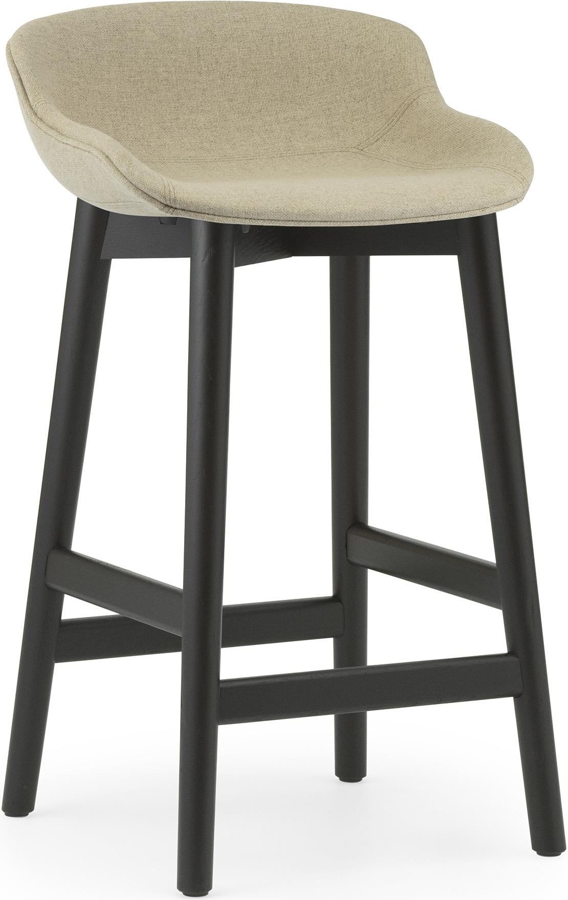 604441 Барный стул 65 см Полная обивка Black Oak / Main Line Flax Normann Copenhagen Hyg 