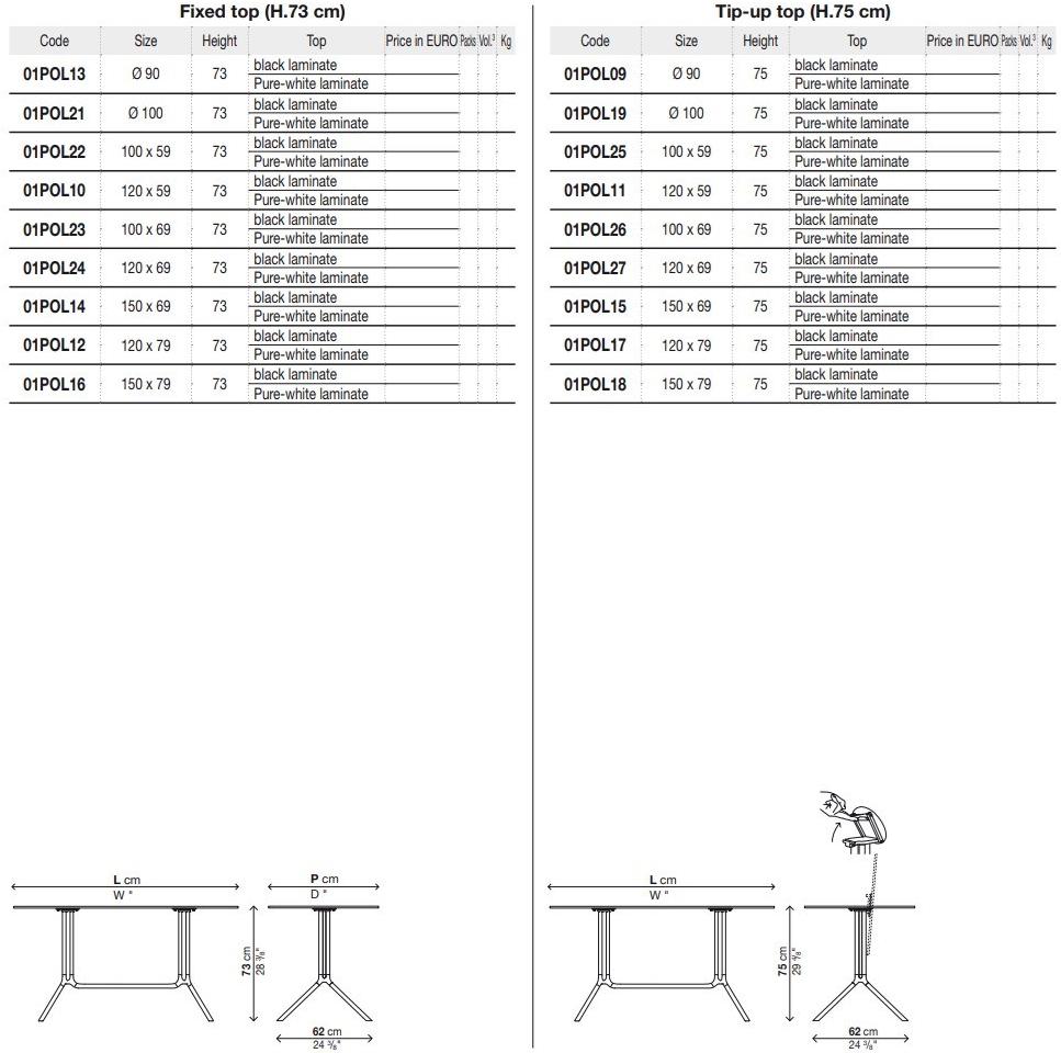 Kristalia Стол складной квадратный sun-id-1425275 - Вид №8