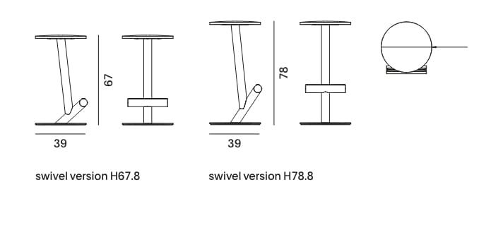Табурет с подставкой для ног MDF Italia TWIG ARCH-00036985 - Вид №4